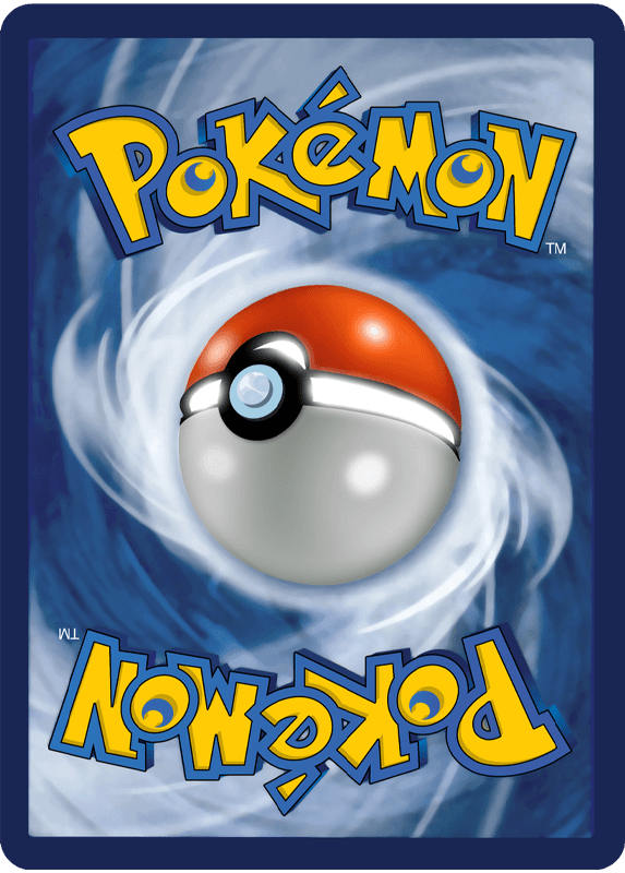 Back of a Pokémon trading card showing clean condition